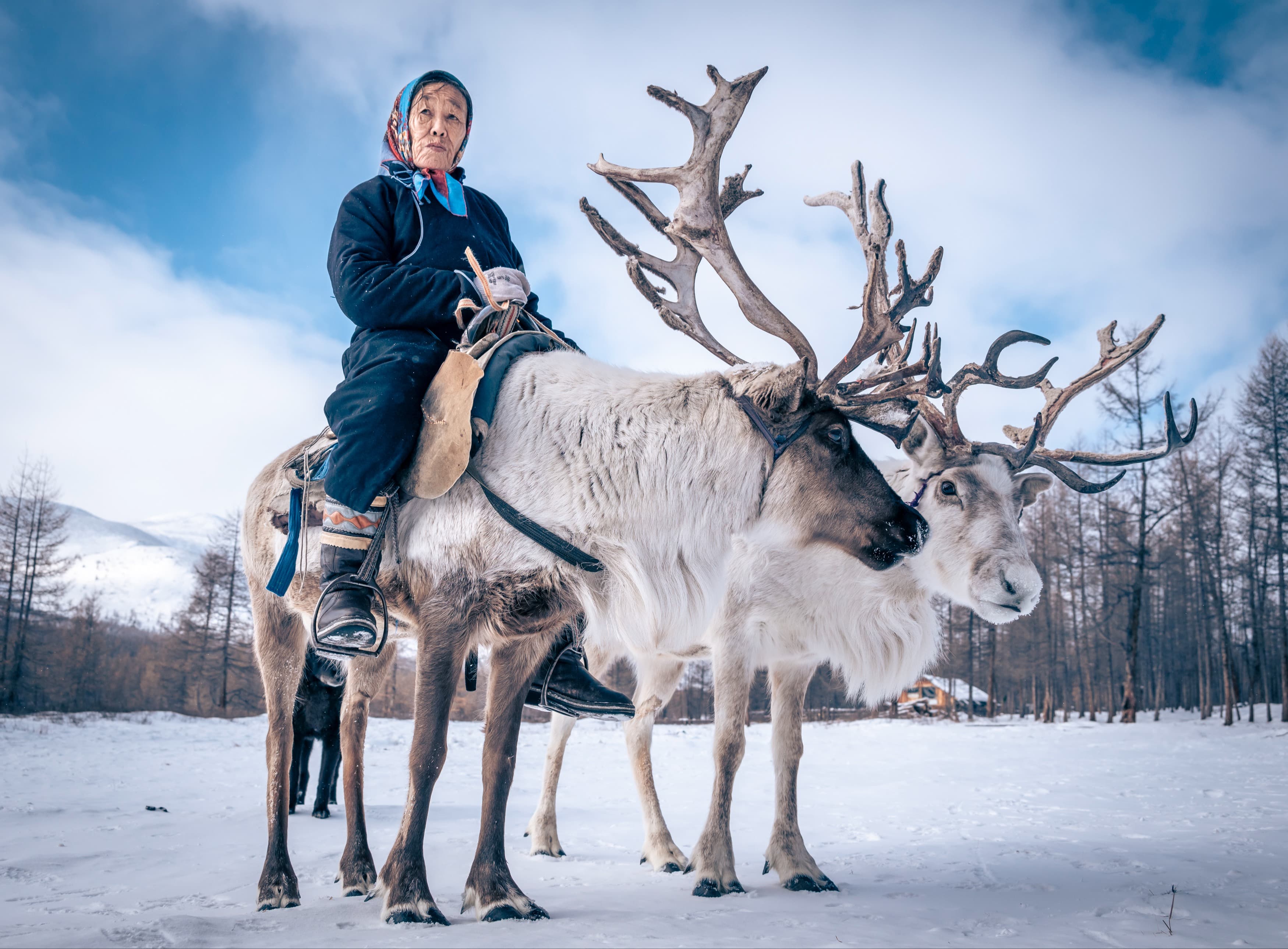 Reindeer herders and Khuvsgul lake