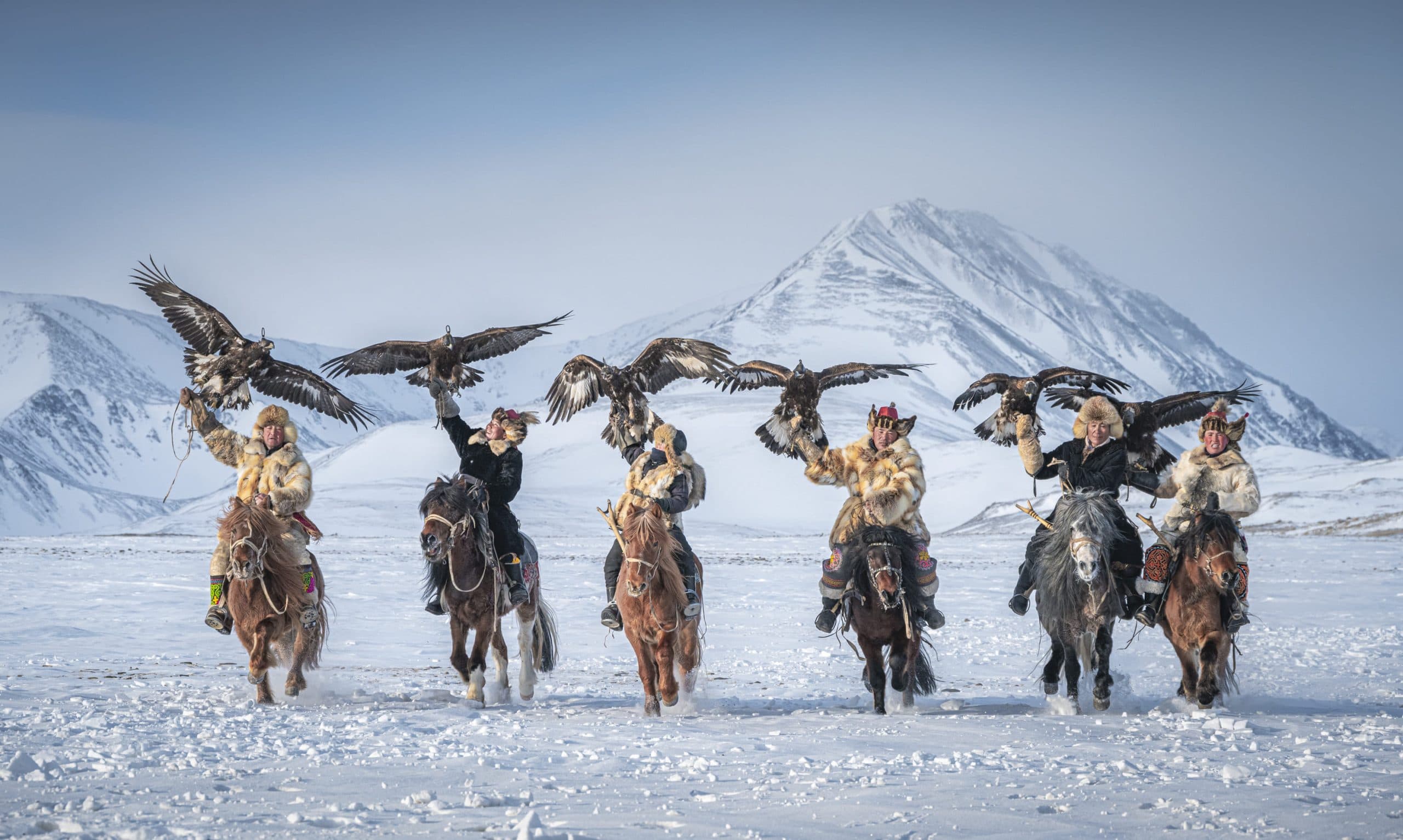 Eagle hunter Festival near By the Ulaanbaatar